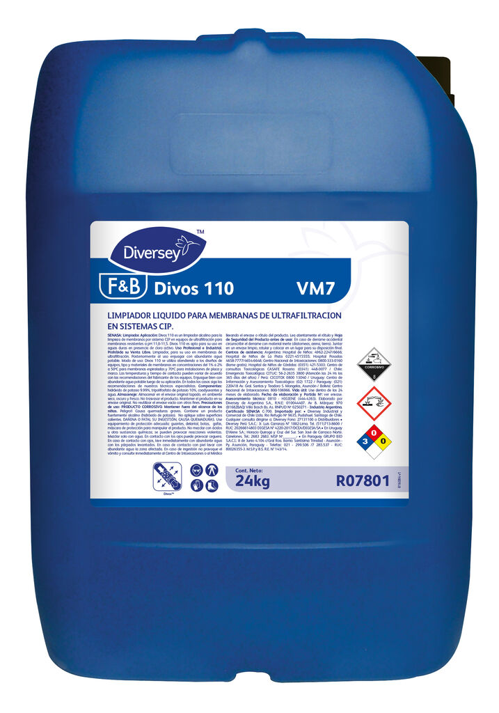 DIVOS 110 24kg - LIMPIADOR PARA SU USO EN MEMBRANAS UF
